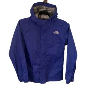 The North Face Blue Raincoat with Integrated Hood